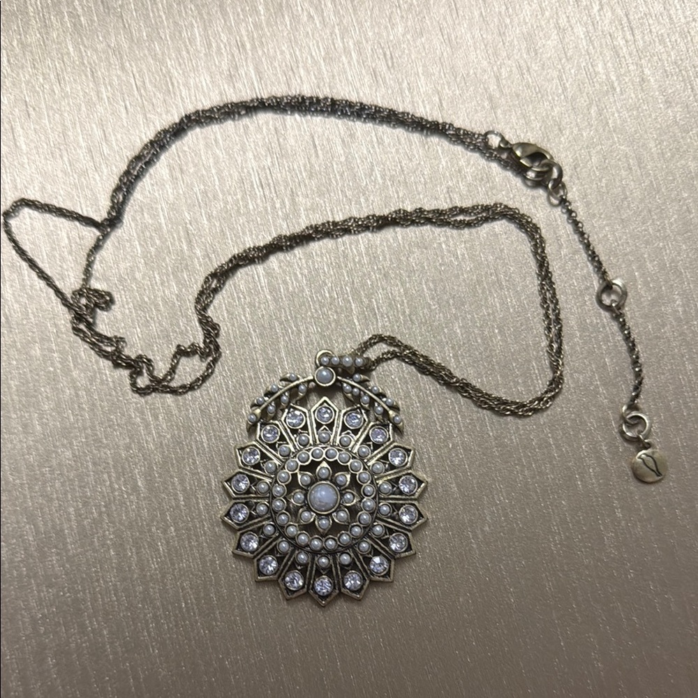 Chloe + Isabel Silver Mandala Pendant Necklace